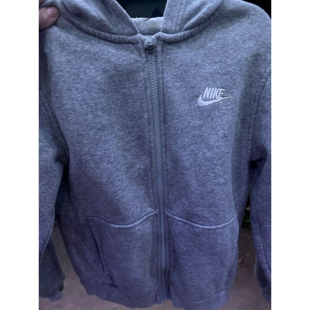 Nike Heather Grey Full Zip Hoodie / Size YM